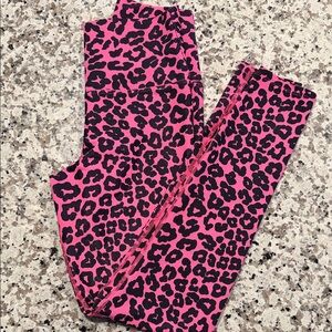 Beach Riot Pink and Black Leopard Leggings